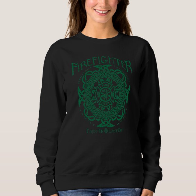 Celtic Firefighter Green Version Sweatshirt (Front)