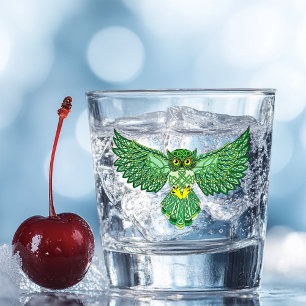 Celtic Flight Owl Green Shot Glass