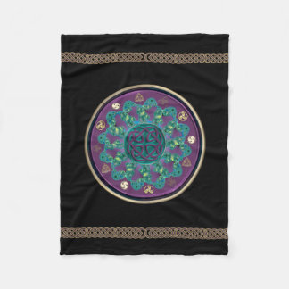 Celtic Fractal Mandala Fleece Blanket