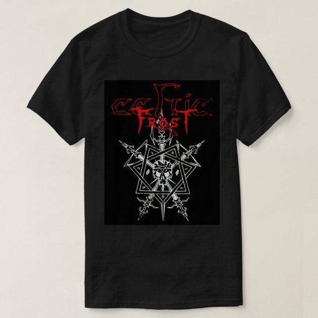 Celtic Frost Band Logo Sticker T-Shirt (Design Front)