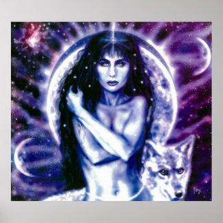 Celtic Goddess Hecate by Lisa Iris Poster