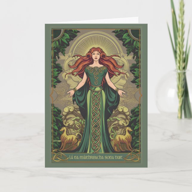 Celtic Goddess Irish Mother's Day Card (Front)