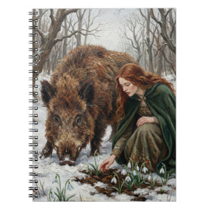 Celtic Goddess & Wild Boar Notebook