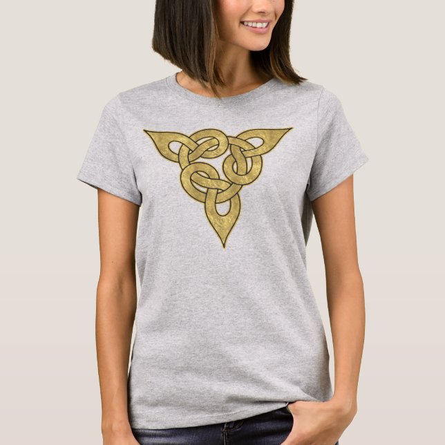 Celtic Gold Knotwork T-Shirt (Front)