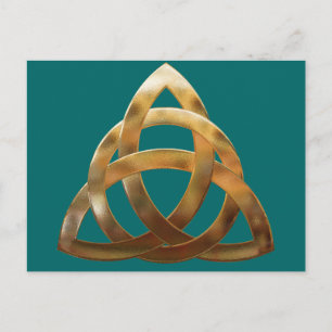 Celtic Gold Trinity Knot Postcard