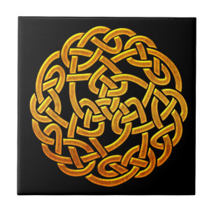 Celtic Golden D1 Irish Celtic Design Tile