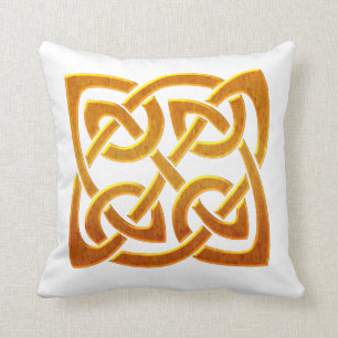 Celtic Golden D2 Irish Celtic Design Cushion