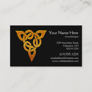Celtic Golden D3 Irish Celtic Business Card