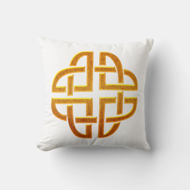 Celtic Golden D5 Irish Celtic Design Cushion (Front)
