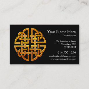 Celtic Golden D7 Irish Celtic Business Card