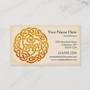 Celtic Golden Design 1 Irish Business Card
