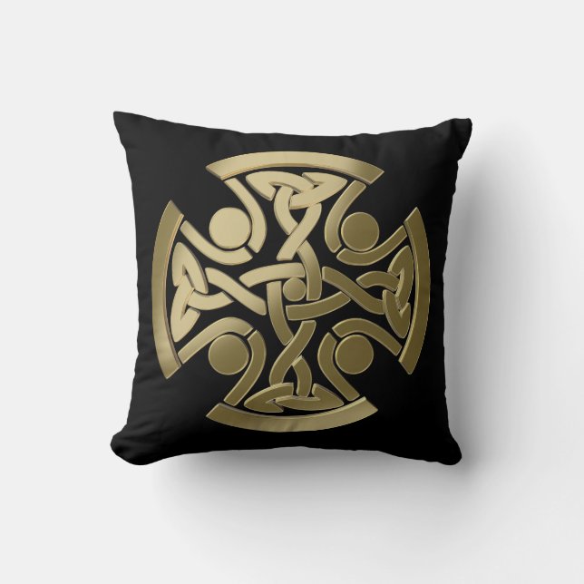 Celtic golden knot cushion (Front)