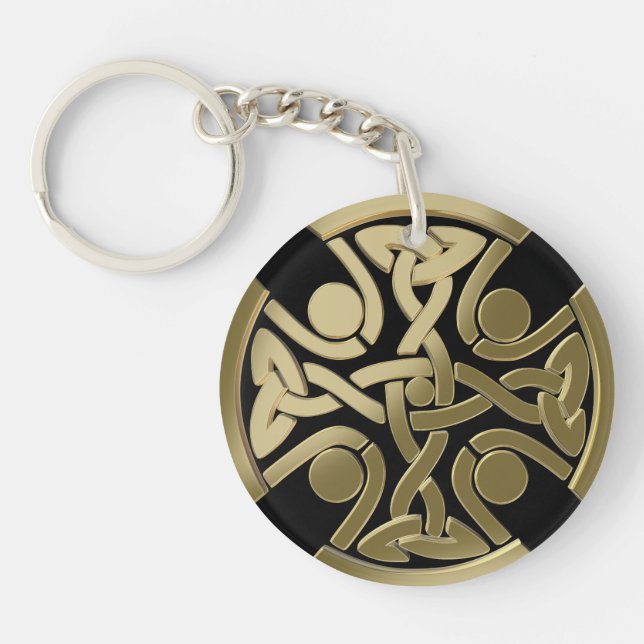 Celtic golden knot key ring (Front)