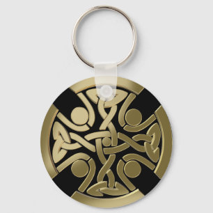 Celtic golden knot key ring