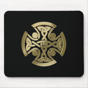Celtic golden knot mouse pad