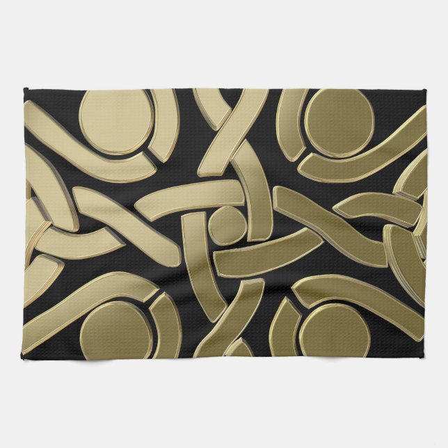 Celtic golden knot tea towel (Horizontal)