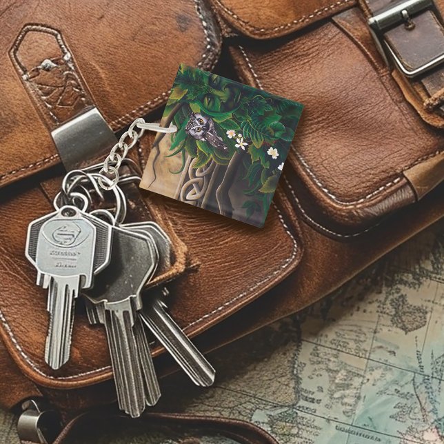 Celtic Green Man Owl Key Ring (Creator Uploaded)