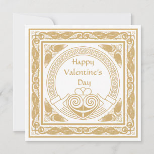 Celtic Happy Valentine's Day with Irish Claddagh Holiday Card