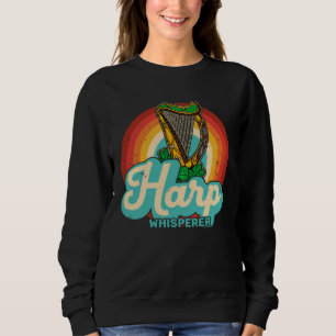 Celtic Harp Instrument Plucked String Harpist Musi Sweatshirt