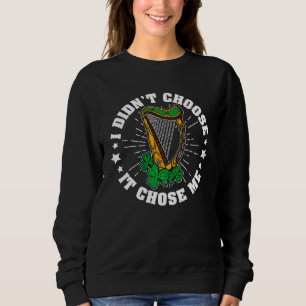 Celtic Harp Instrument Plucked String Harpist Musi Sweatshirt