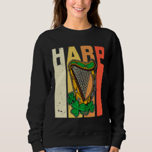 Celtic Harp Instrument Plucked String Harpist Musi Sweatshirt