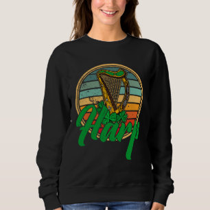 Celtic Harp Instrument Plucked String Harpist Musi Sweatshirt