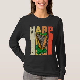 Celtic Harp Instrument Plucked String Harpist Musi T-Shirt