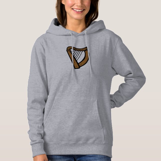 Celtic Harp Womens Hoodie (Front)