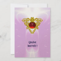 CELTIC HEART, bright red,pink violet gold