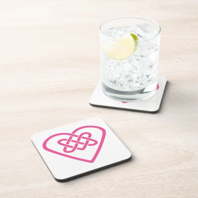 Celtic Heart Plastic Coaster (Right Side)