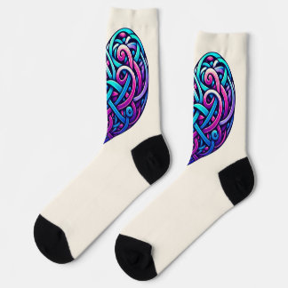 Celtic Heart w/ Cream Background Socks