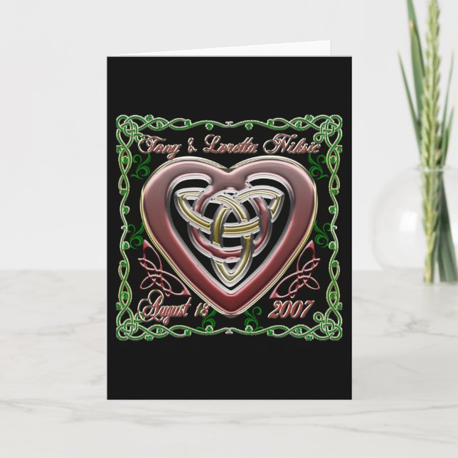 Celtic Heart Wedding/Anniversary Design Card (Front)