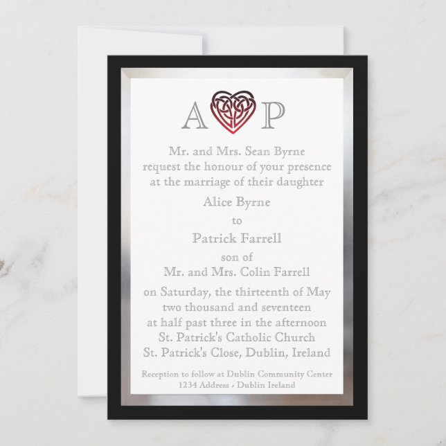 Celtic Heart - Wedding invitation (Front)