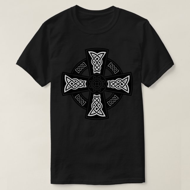 Celtic High Cross Decorative Knotwork 4 T-Shirt (Design Front)