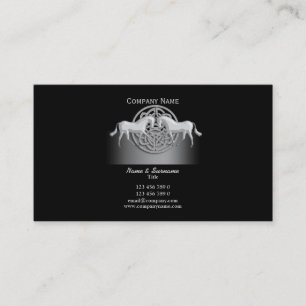 Celtic horse business marketing black silver card