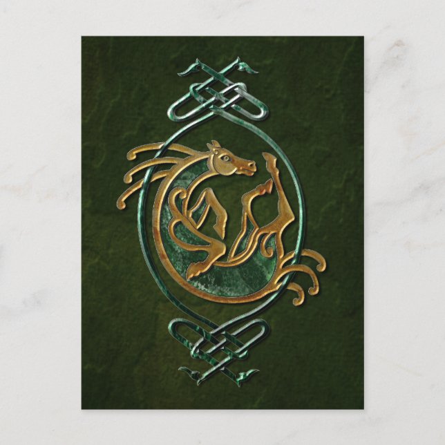 Celtic Horse Knotwork - Stone Postcard (Front)
