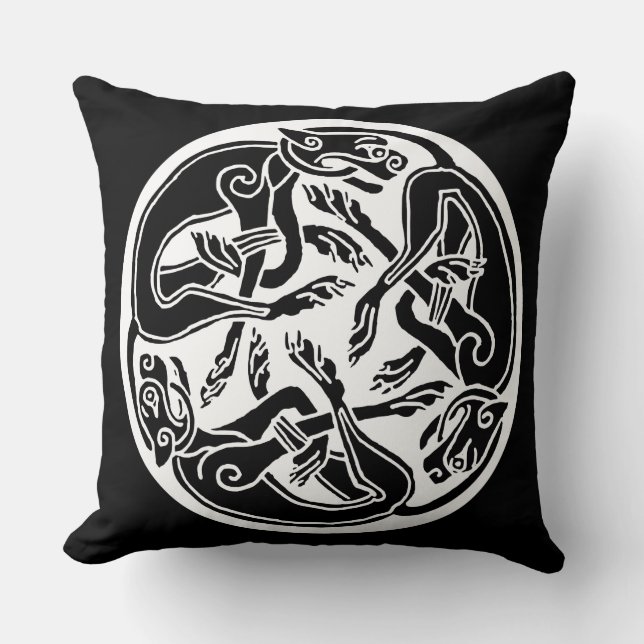 celtic hounds pillow (Front)