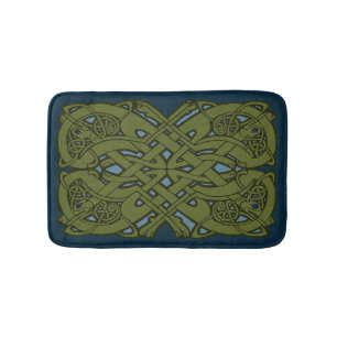 Celtic Hounds Zoomorphic Small Bath Mat
