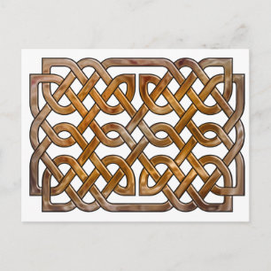 celtic interlaced  knotwork postcard