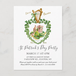 Celtic Irish Blarney Castle St. Patrick's Day Holiday Postcard