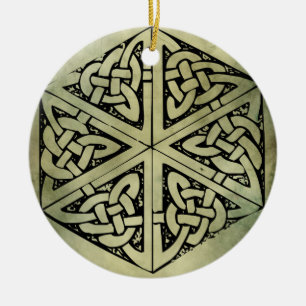 celtic irish sacred symbols ceramic tree decoration