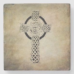 celtic irish sacred symbols stone coaster