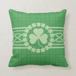 Celtic Irish Shamrock MoJo 12 X 12 Throw  Pillow
