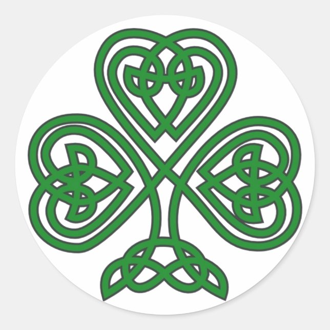 Celtic Irish Shamrock St. Patrick's Day sticker (Front)