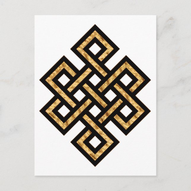 Celtic Knot 10 Gold Postcard (Front)