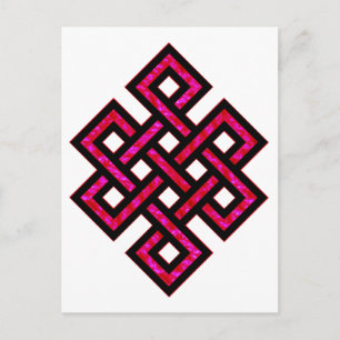 Celtic Knot 10 Red Postcard