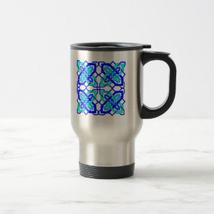 Celtic Knot 3 Blue Travel Mug
