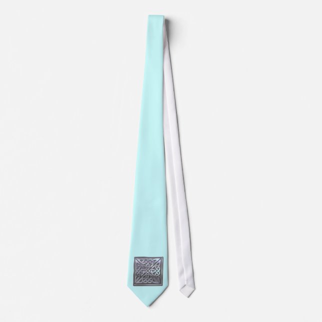 Celtic Knot 4 square-silver Tie (Front)