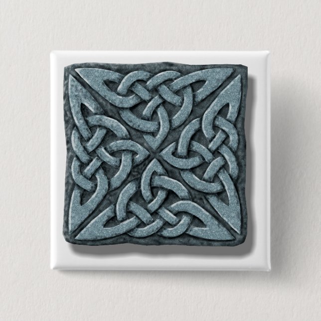Celtic Knot 4-square Stone 15 Cm Square Badge (Front)
