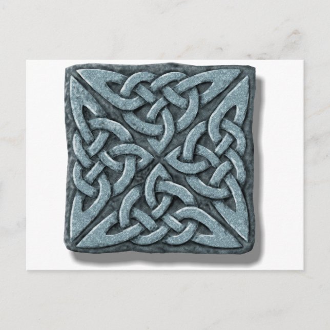 Celtic Knot 4-square Stone Postcard (Front)